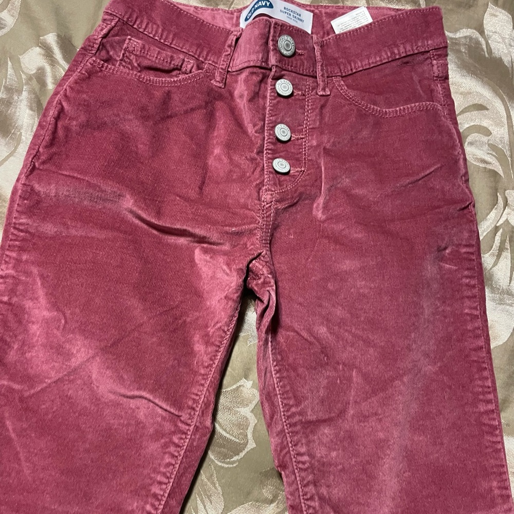 High Rise Pants suede material
